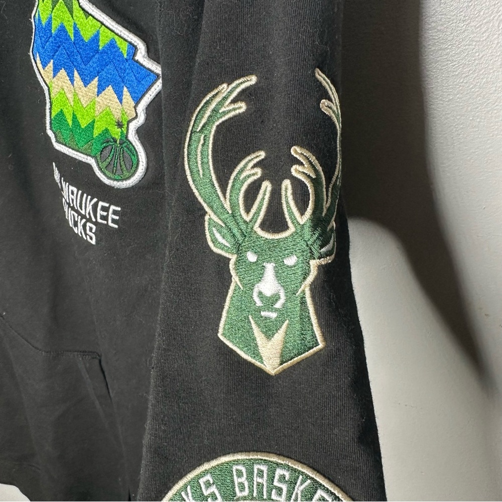 New Era Milwaukee Bucks NBA Limited Edition Patchwork Hoodie - Picture 4 of 11